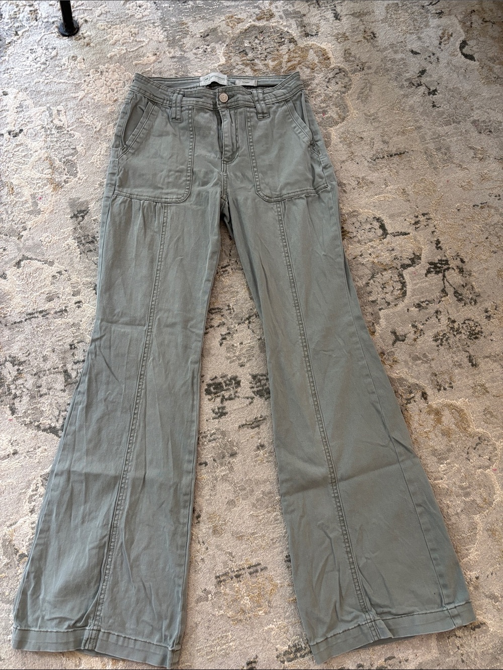 Celebrity Pink Olive Green Wide Leg Pants